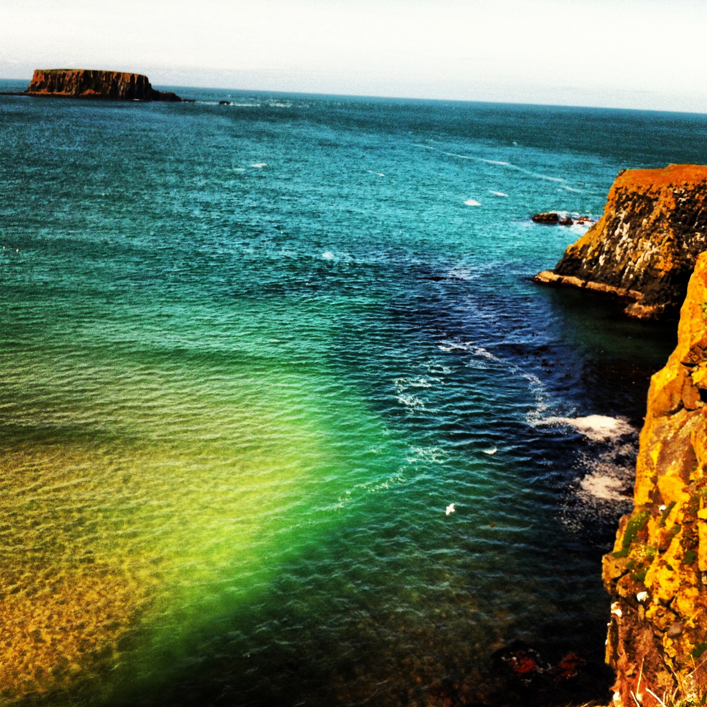 Carrick-a-Rede: a Rope Bridge & the Brightly Colored Ocean – The